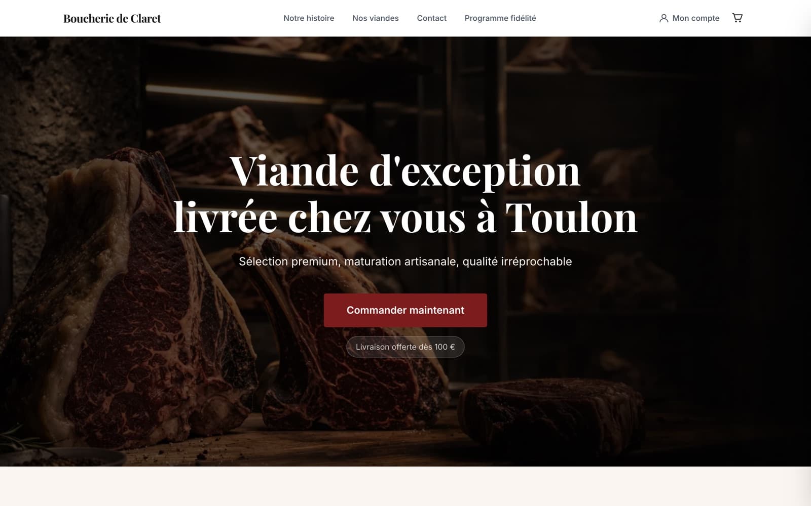 Aperçu de la première page de Boucherie de Claret