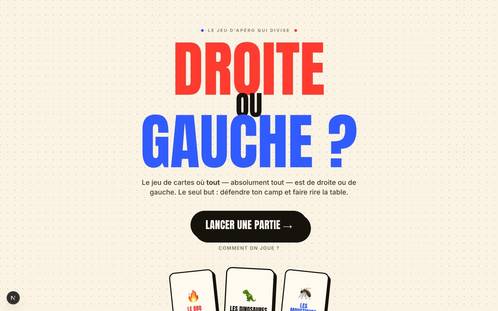 Aperçu de la première page de Droite ou Gauche ?