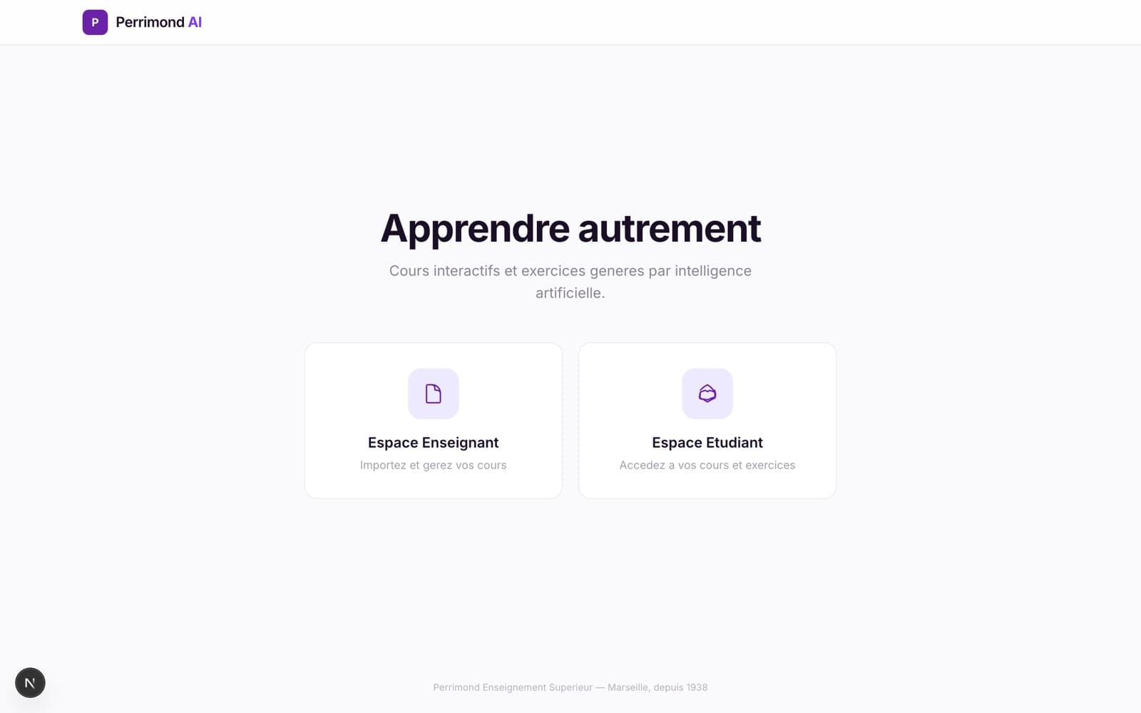 Aperçu de la première page de Perrimond AI